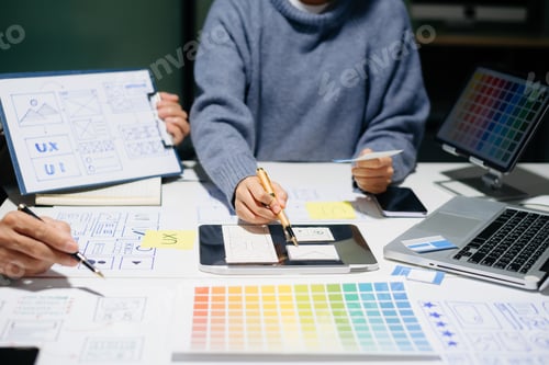 Preview: UX UI design with wireframes, prototypes, and color planning. Creative web design development