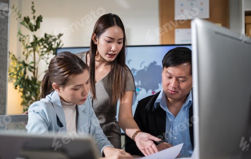 Preview: Business team Asian meeting in office