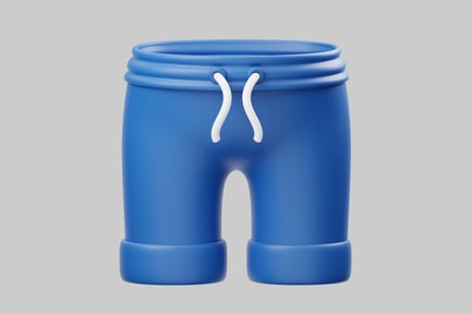 Vista previa: Pantalones deportivos azules de dibujos animados con cordón