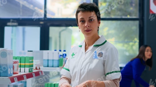 Preview: Pharmacist preparing medicaments order