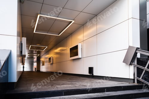 Preview: Entrance of the modern business city office building