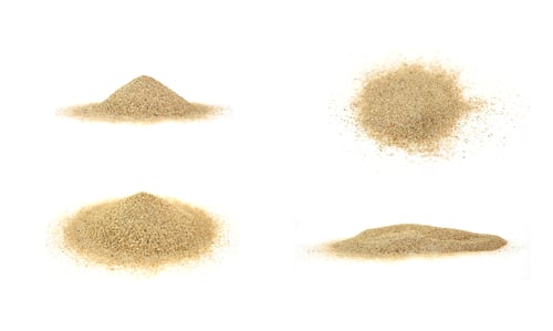 Preview: pile desert sand explosion isolated on white background