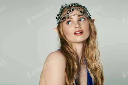 Preview: Enchanted elf princess with leafy crown