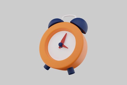 Preview: Classic orange alarm clock design
