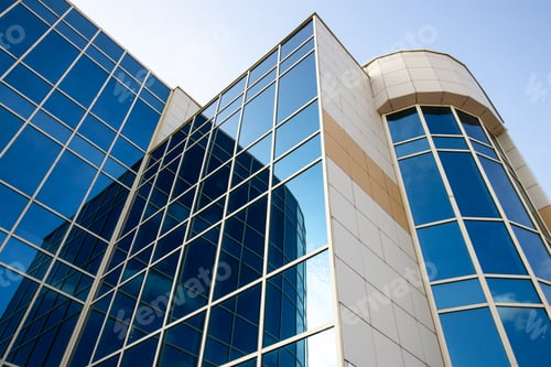 Preview: High-rise, skyscrapers with reflections.