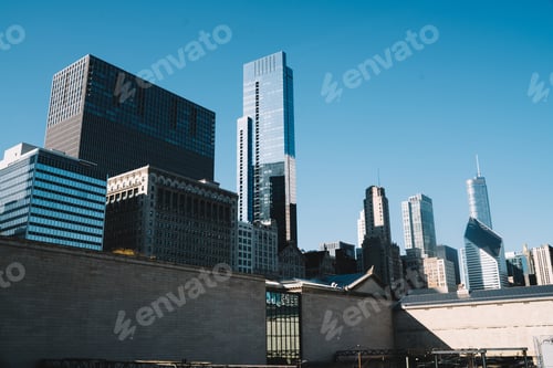 Preview: Modern skyscrapers in Chicago city