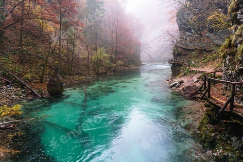 Preview: Blue river in Vintgar gorge