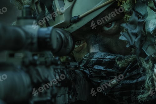 Preview: sniper wearing ghillie suit