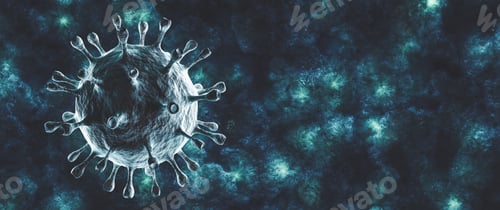 Preview: Coronavirus cell in microscopic view. Virus