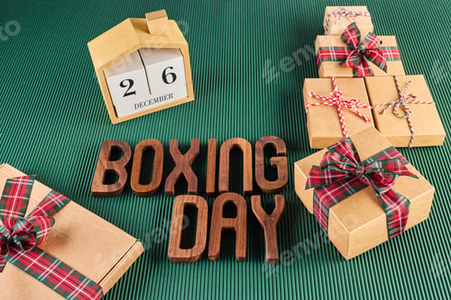 Preview: Boxing day sale seasonal promotion background