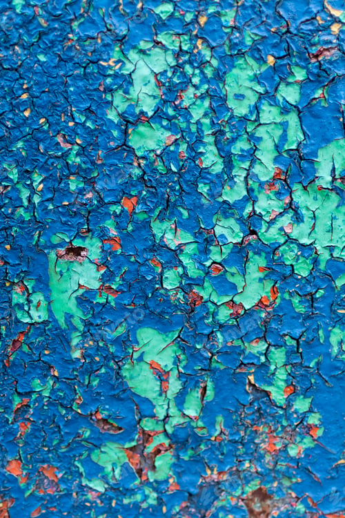 Preview: close-up view of old blue weathered wall textured background