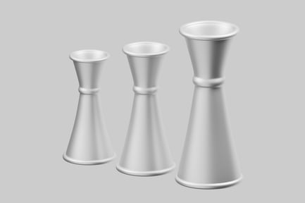Preview: Silver display pedestal set