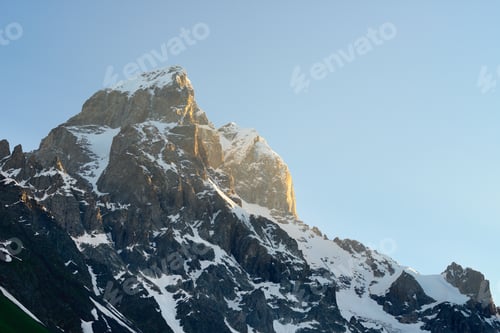 Preview: View of Ushba mountain peak, Svaneti, Georgia