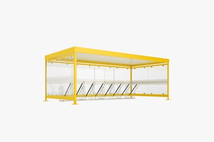Preview: Covered Bicycle Rack Stand, Street Fixture