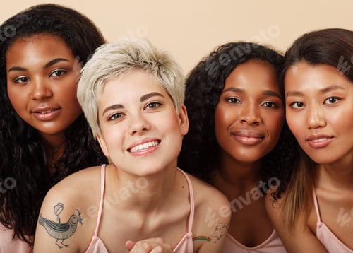 Preview: Female with different skin colors sitting together