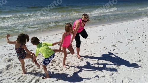 Preview: Family fun on vacation to sea who falls down first...
