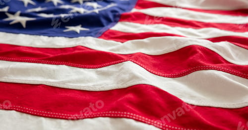 Preview: USA flag, US of America sign symbol background, closeup view