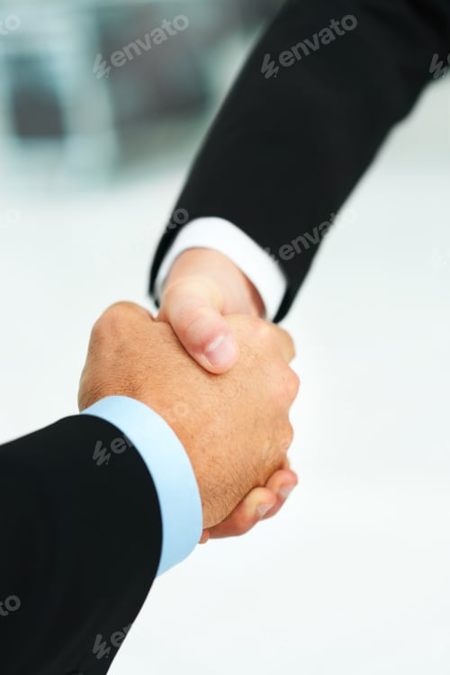 Preview: The start of something successful. Cropped shot of two businessmen shaking hands.