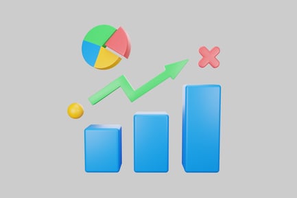 Preview: Finance growth chart with statistics