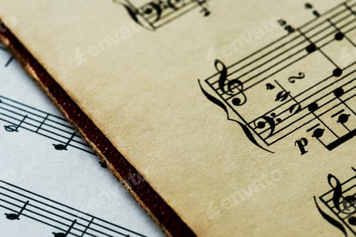Preview: Closeup of musical sheet