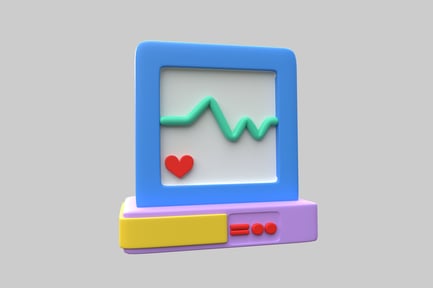 Preview: Colorful medical heart monitor