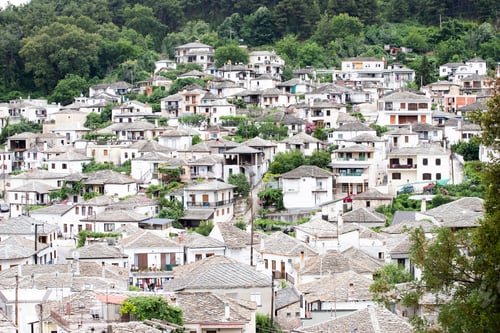 Preview: Traditional houses of Panagia, Thassos, Greece.