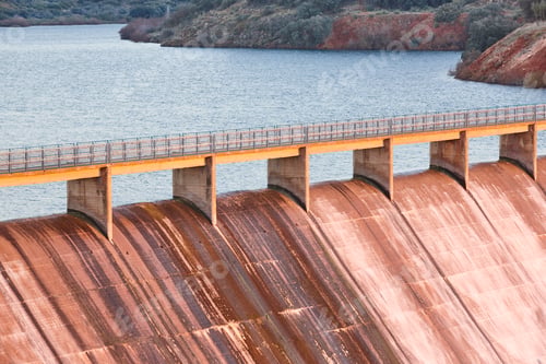 Preview: Penarroya dam in Spain. Hydroelectric power. Ciudad Real in Spain