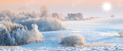 Preview: Winter in Denmark. A photo of winter landscape.