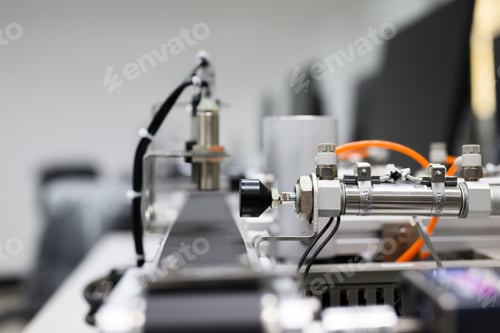 Preview: Work tool and electrical control cabinet at industrial factory