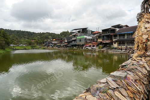 Preview: Pilok Mine bridge with all the name tags, the popular photo spot at Bann E-Tong Pilok village.