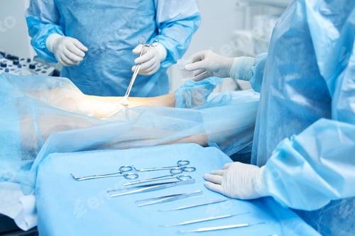 Preview: Surgical Team Performing Procedure in Hospital Operating Room