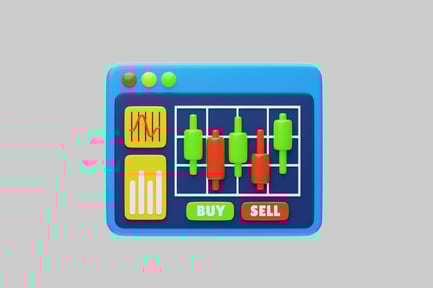 Preview: Stylized stock market chart display