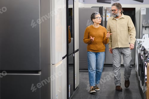 Preview: Couple shopping for new refrigerator in appliance store