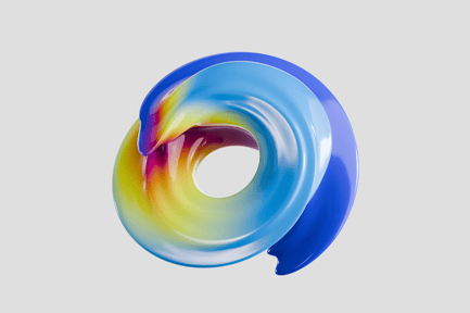 Preview: Vibrant 3D abstract torus object