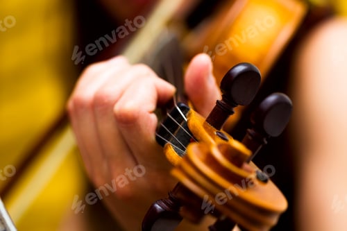 Preview: Girl playing the violin classical music concert