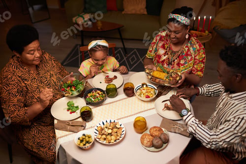 Preview: African-American Family Eating Traditional Dishes