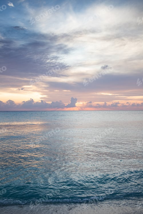 Preview: amazing sunset on the sea tropical beach
