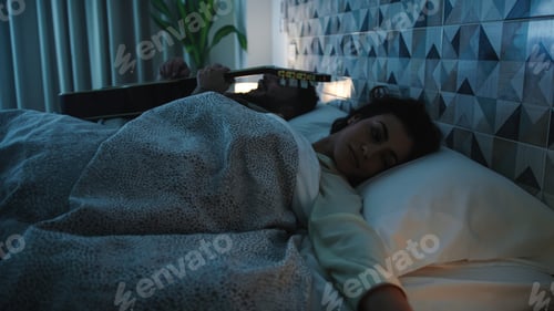 Preview: Lovely Couple Wake Up In The double Bed of the house