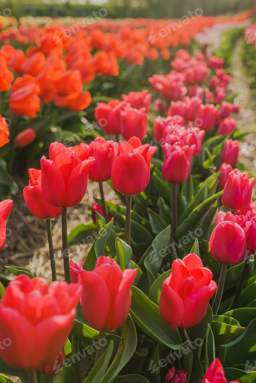 Preview: tulips field agriculture holland
