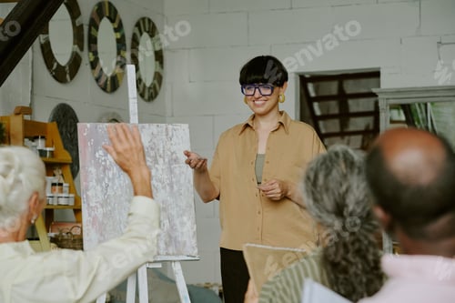 Preview: Unrecognizable Senior Woman Asking Question