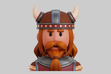 Preview: Cartoon viking warrior