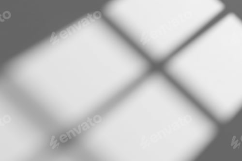 Preview: blur background. Abstract shadow of the window in morning light on white wall texture
