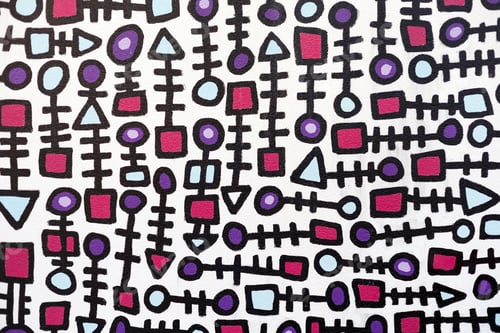 Preview: Abstract wall with random symbols