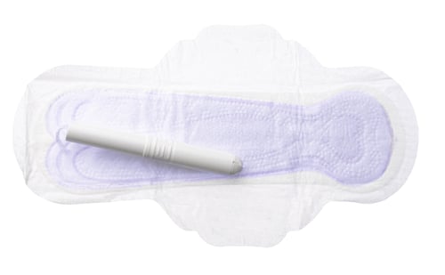 Preview: Women hygienic pads and tampons isolated on white