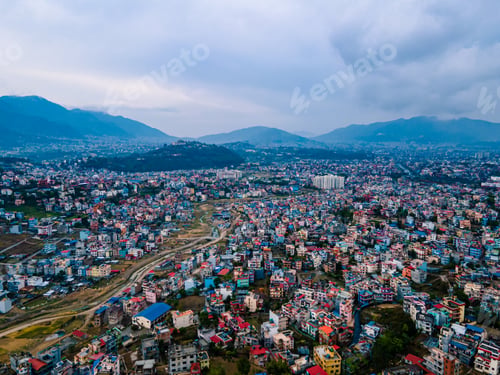 Preview: aerial view of Kathmandu, Nepal.