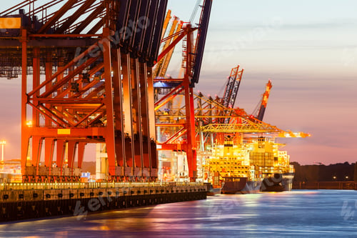 Preview: Container Terminal at Night
