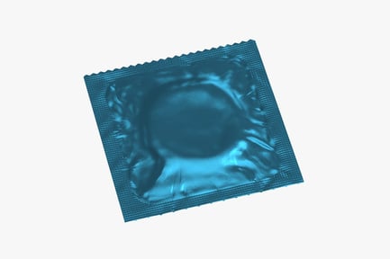 Preview: Blue Condom in Foil Package