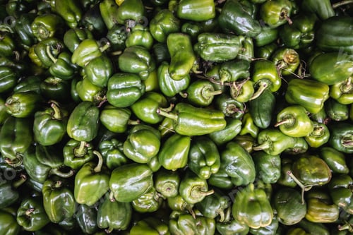 Preview: Variety of green bell peppers