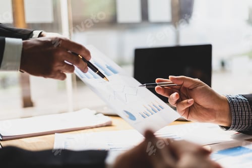 Preview: Business consulting meeting discuss financial analysis and investment strategy planning, accounting.