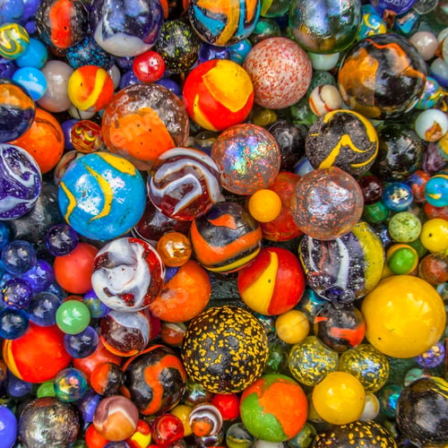 Preview: colored glass marble multicultural community concept